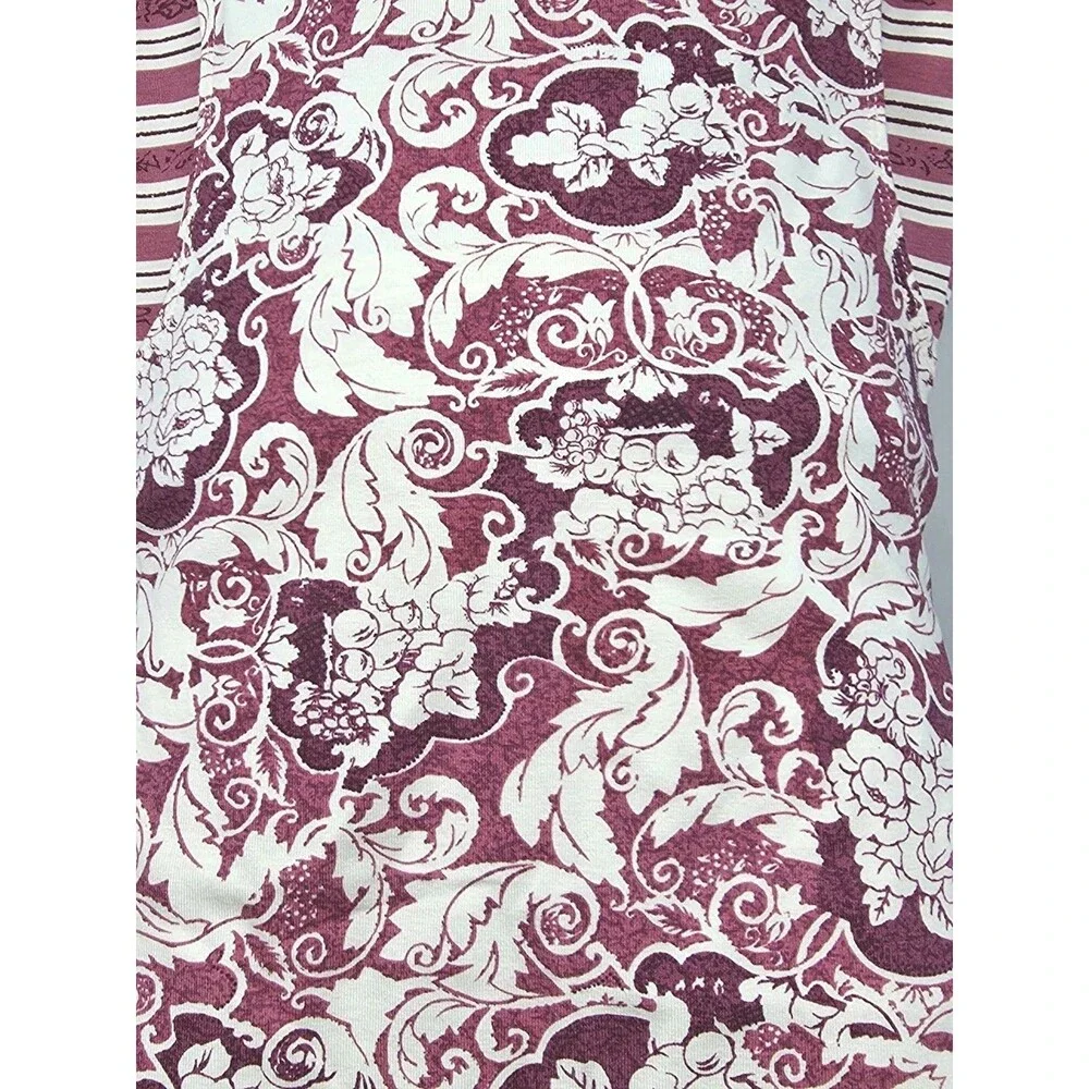 Gilda Marx Y2K 90s Floral Damask Cotton Shortall Biketard Cream Mauve Girls Size